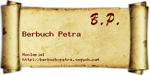Berbuch Petra névjegykártya